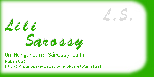lili sarossy business card